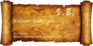 Valner Beáta névjegykártya